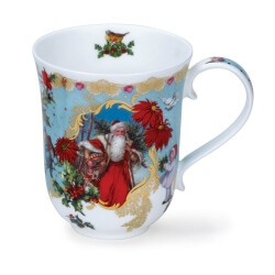 Vintage Christmas mug Dunoon en porcelaine anglaise.