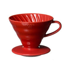 Porte filtre en céramique rouge Hario pour 4 tasses