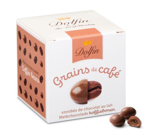 Billes de grains de café enrobés de chocolat au lait Dolfin