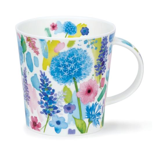Grande tasse à thé Dunoon floral burst blue