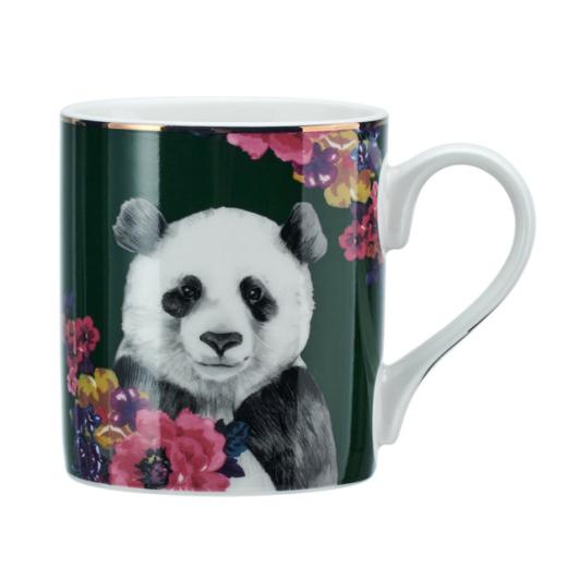 Tasse à thé fleurs et panda en porcelaine