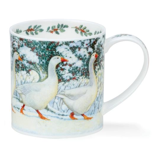 Tasse en porcelaine fine Anglaise Festive Birds Goose