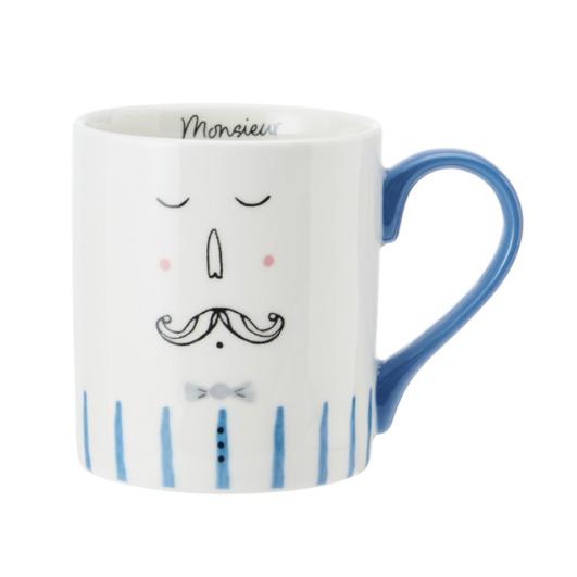 Tasse à thé en porcelaine Monsieur